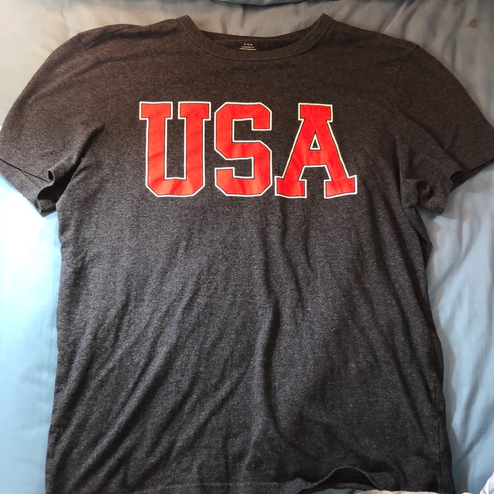 American Eagle USA navy grey t shirt